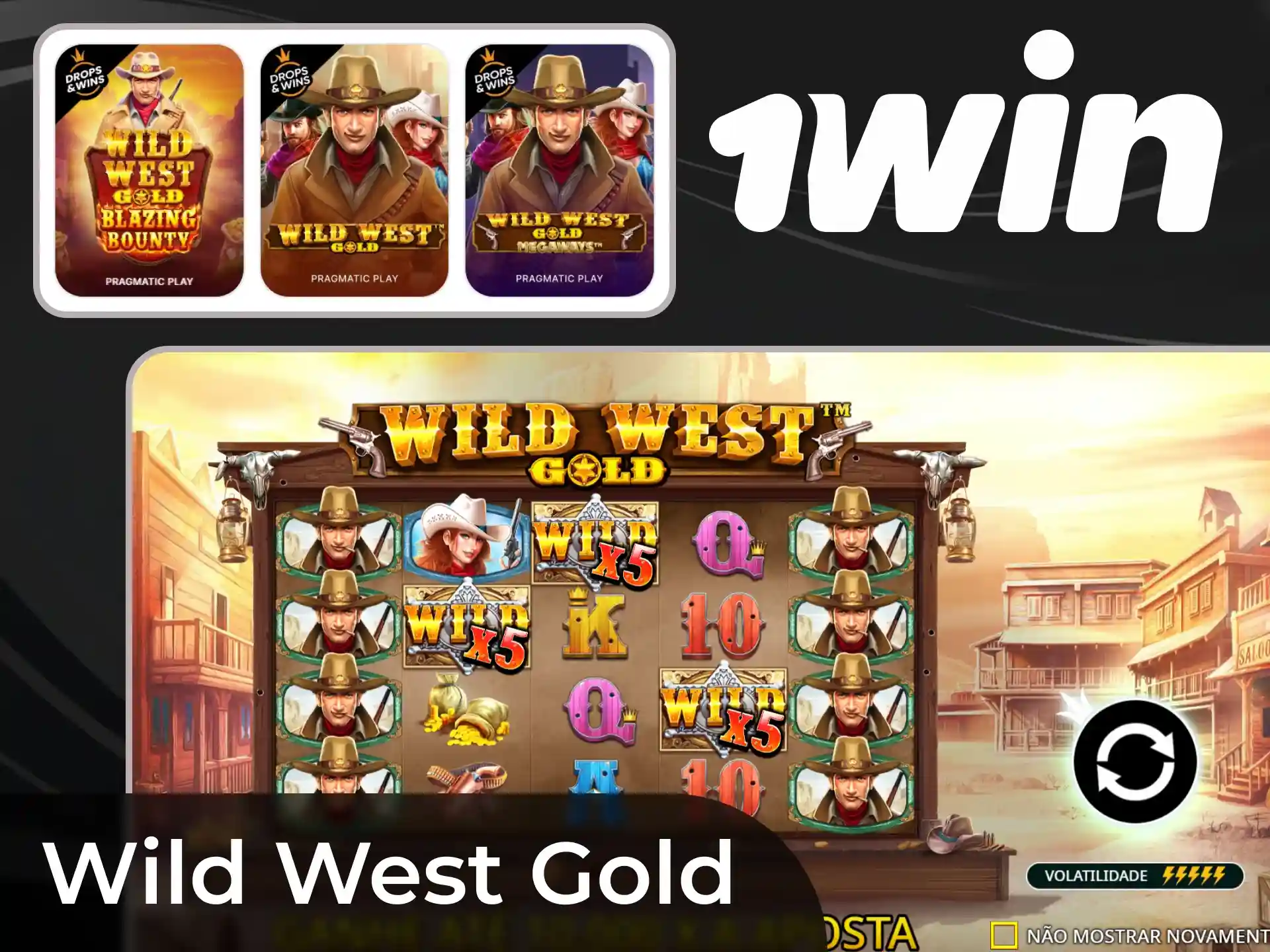 Vivencie a emoção da corrida do ouro jogando o popular slot Wild West Gold no 1win.