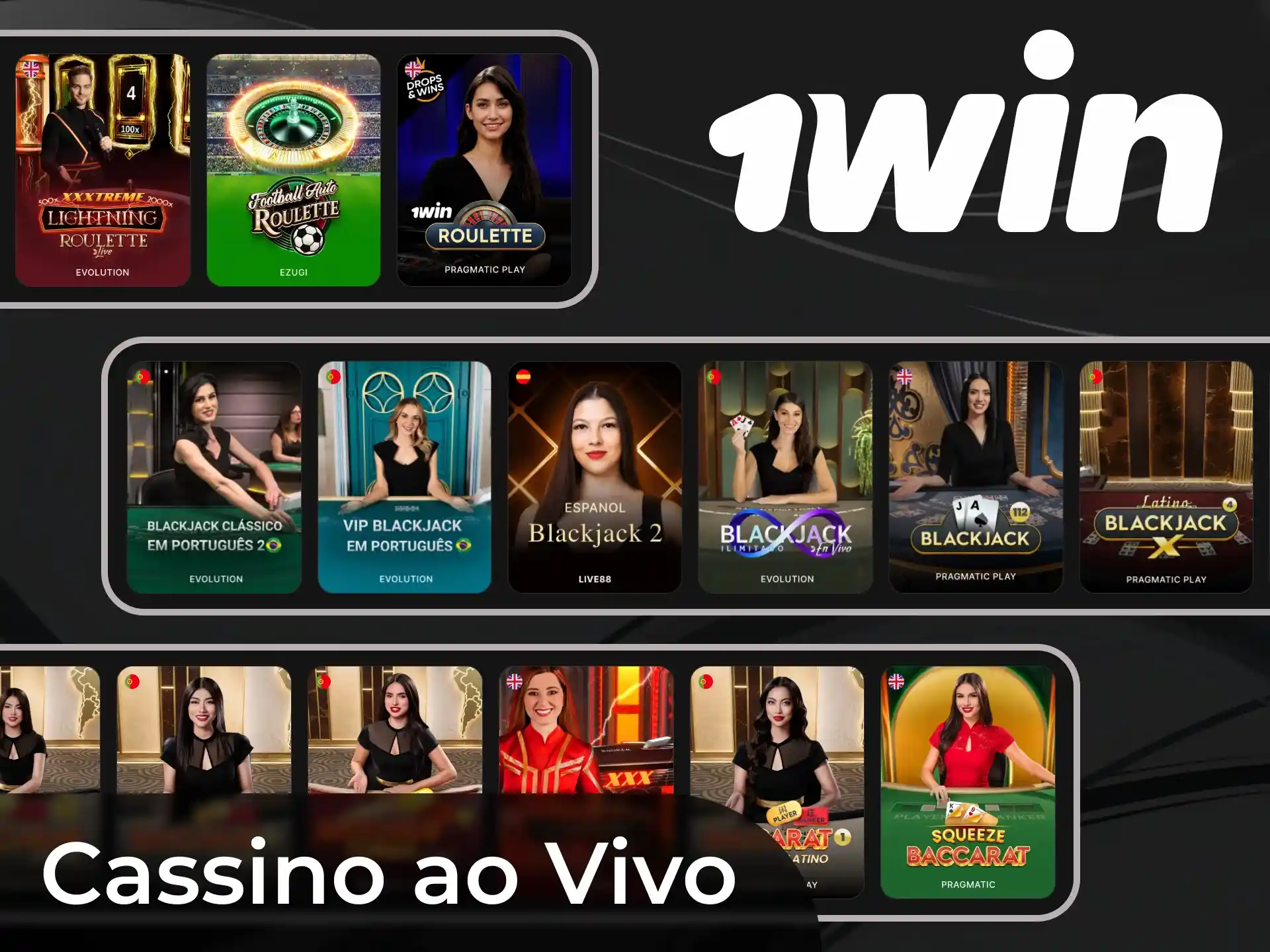 1win não só tem um escritório de apostas, mas também um cassino online.