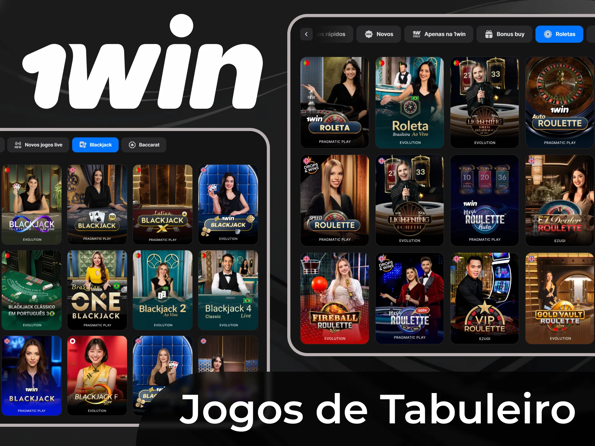 No 1win Casino você pode jogar pôquer, baccarat, pôquer e outros jogos de mesa.
