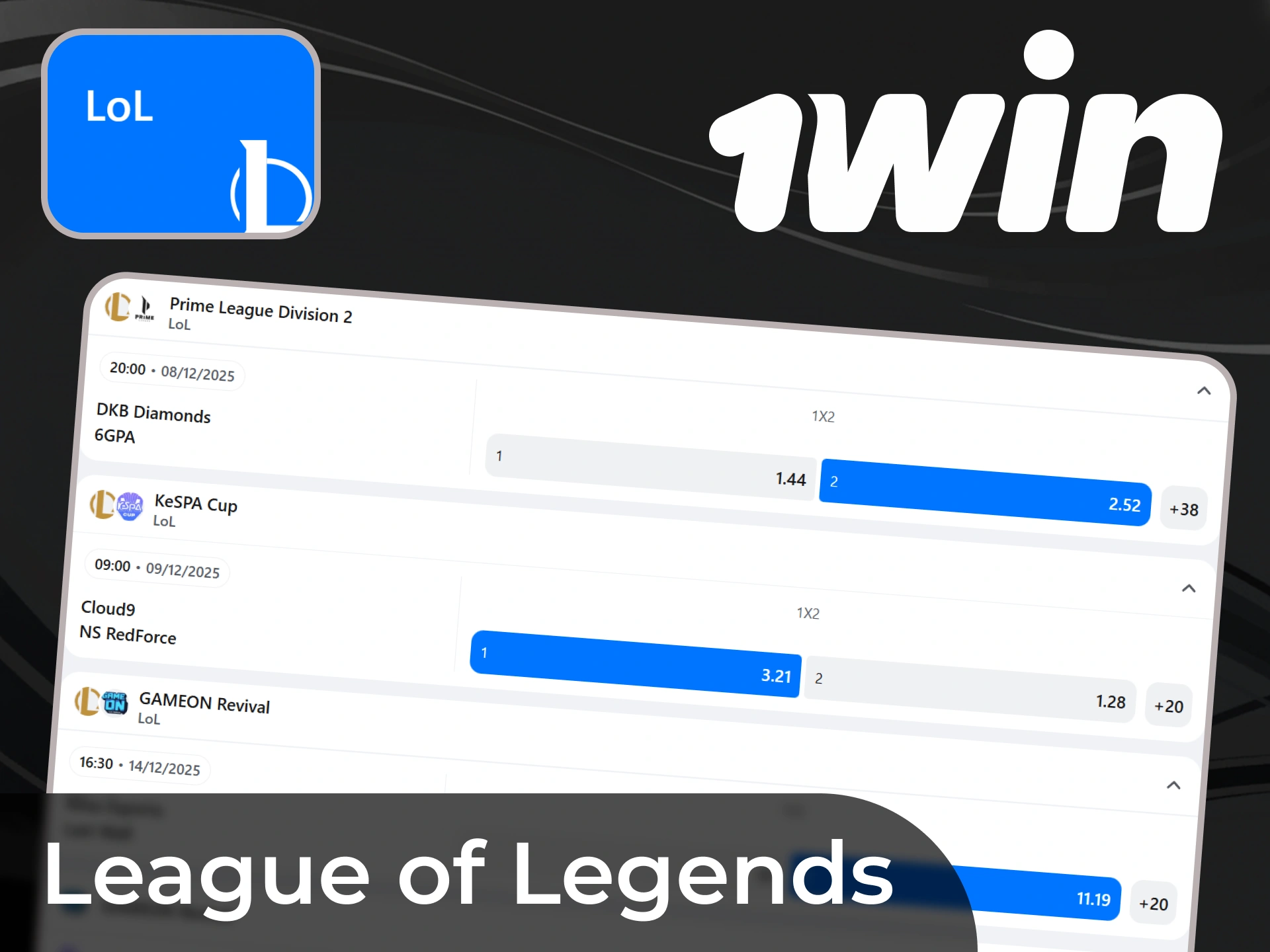 Faça suas apostas nos jogos LOL e ganhe.